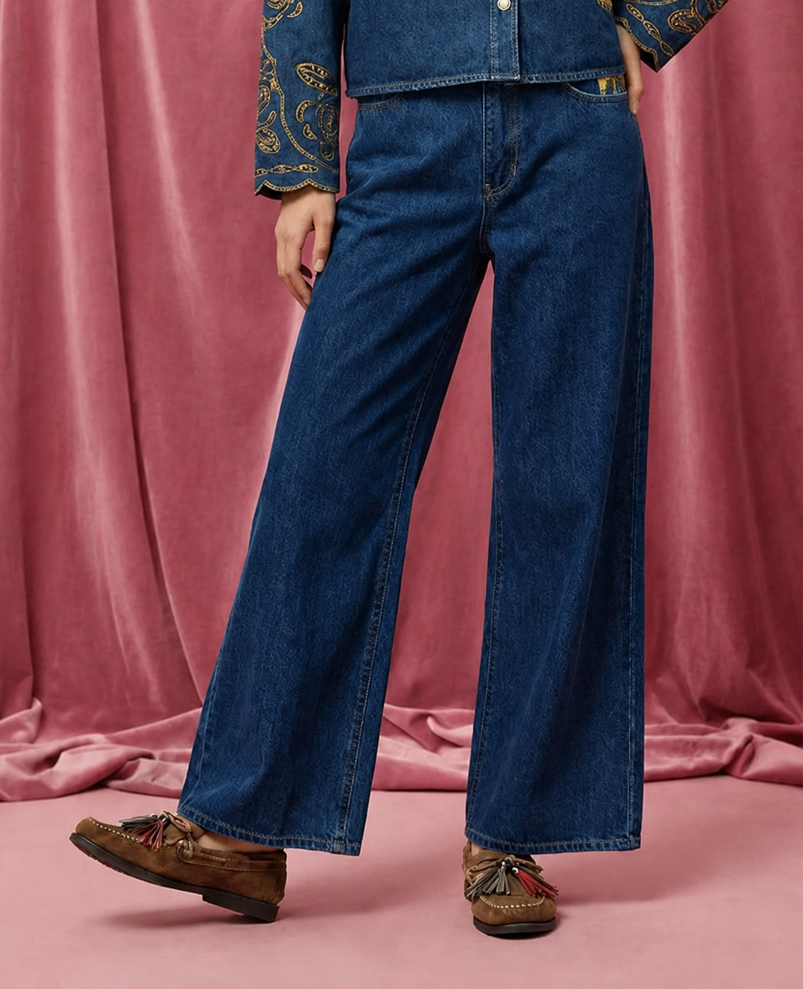 Pantalon jean wide leg Viana - Denim Brut