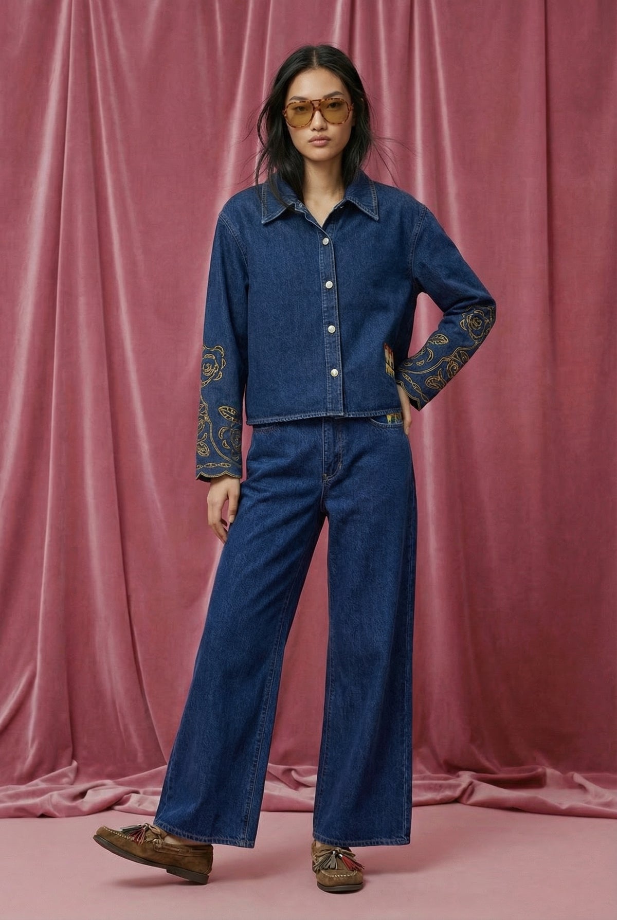 Pantalon jean wide leg Viana - Denim Brut
