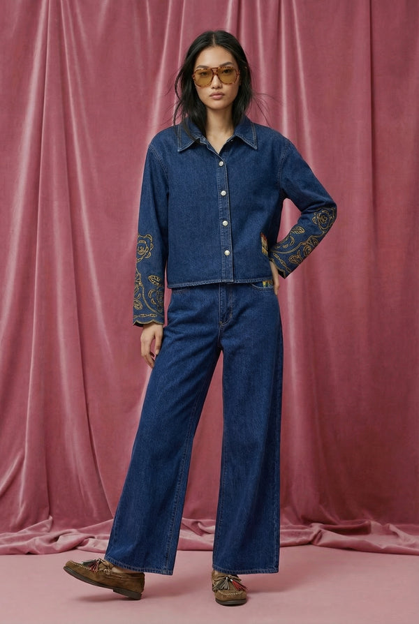 Pantalon jean wide leg Viana - Denim Brut