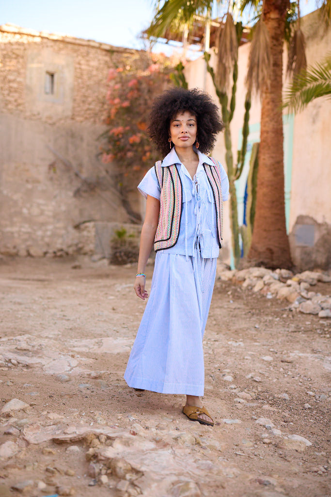 Gilet Redwan - Jacquard Rose